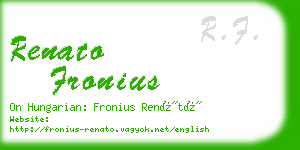 renato fronius business card